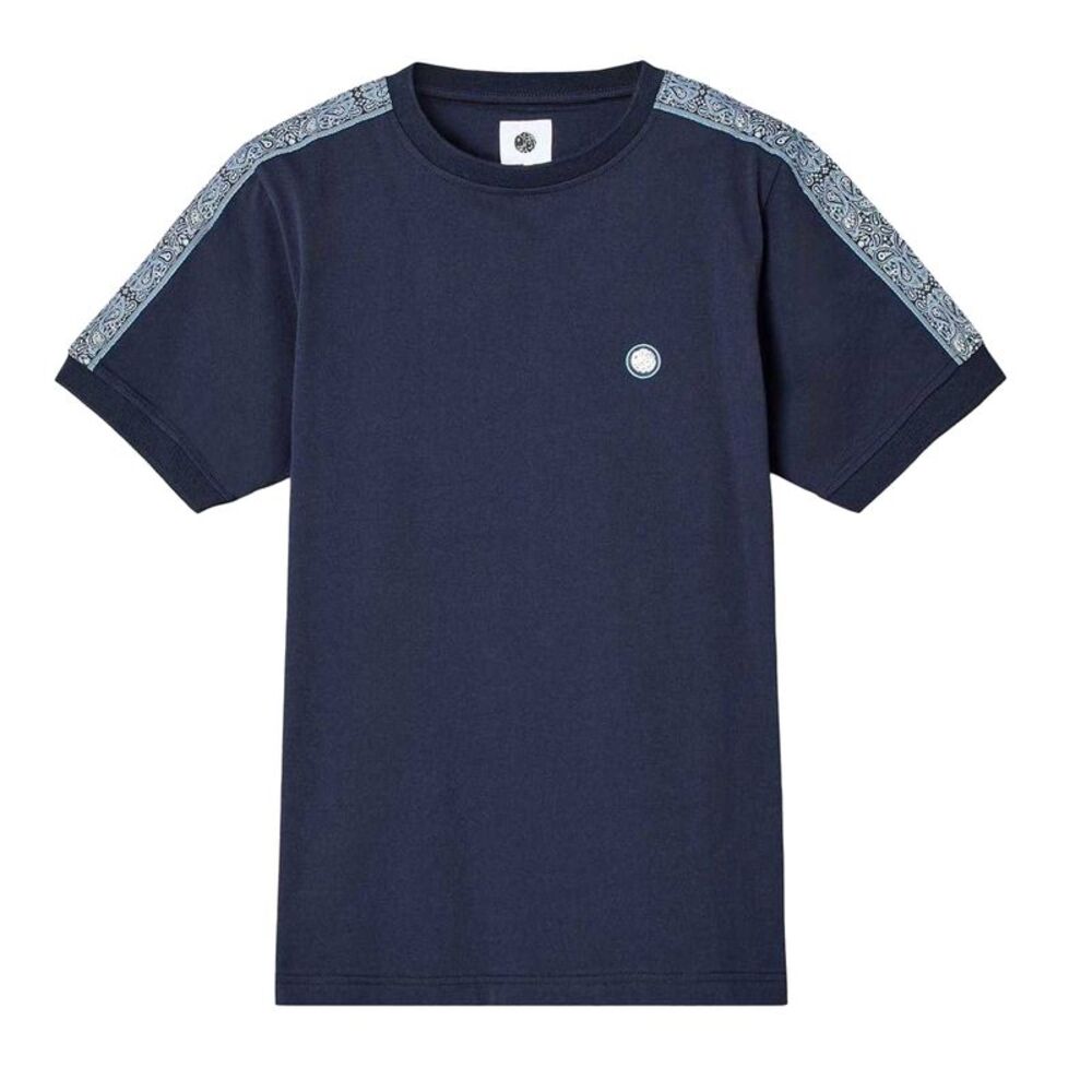 Pretty Green Mens Paisley Taped T-Shirt / Navy